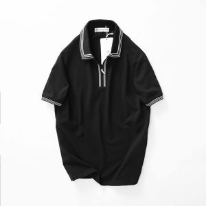 áo polo họa tiết viền cổ và tay basic