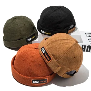 Mũ không vành bằng cotton phong cách hiphop