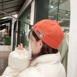 Mũ không vành bằng cotton phong cách hiphop