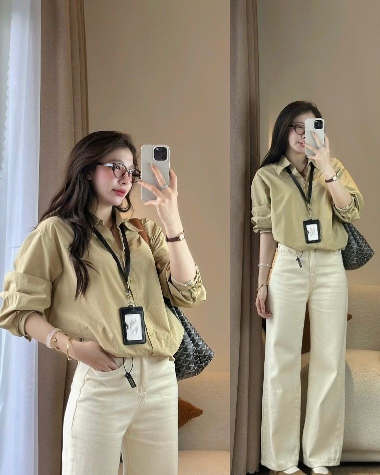 Phối áo sơ mi với các loại quần
