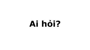 Ai hỏi là gì
