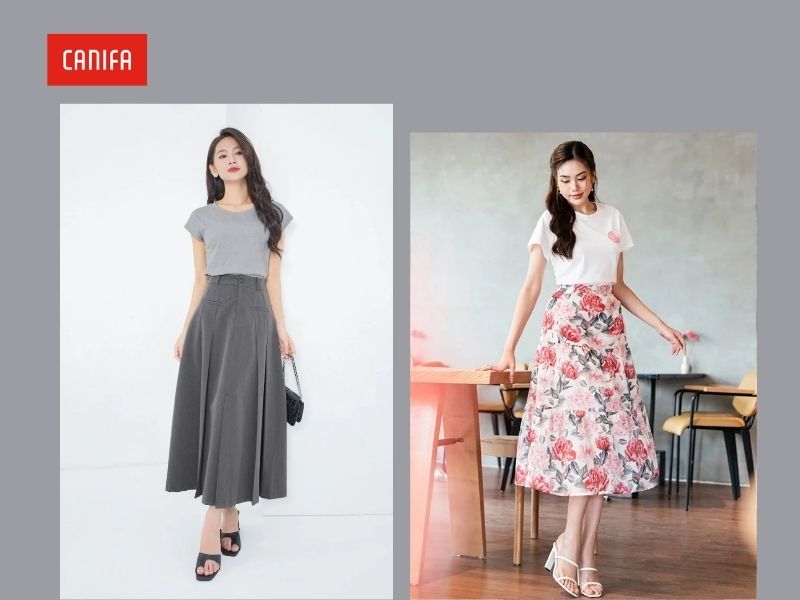 Tổng hợp 10 kiểu áo mặc với chân váy ôm