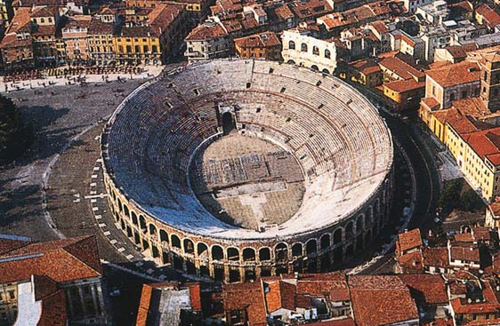 Đấu trường La Mã nằm tại đâu ở Italia?