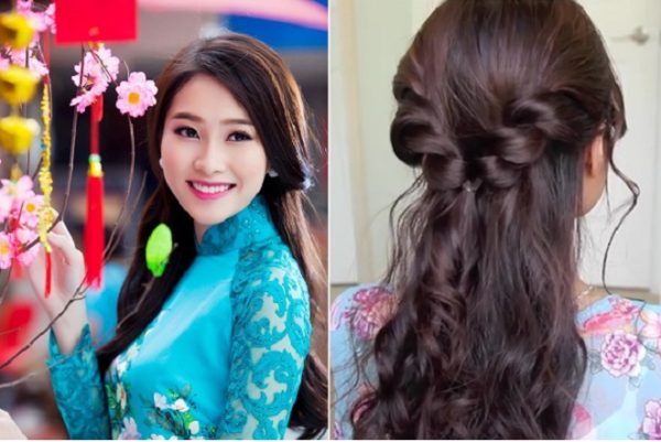 Hướng dẫn cách tết tóc ngắn mặc áo dài đẹp và cá tính