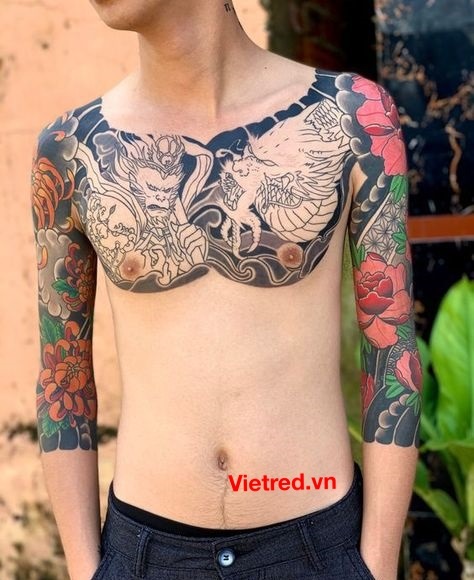 50+ Mẫu hình xăm nửa ngực nhật cổ đẹp nhất