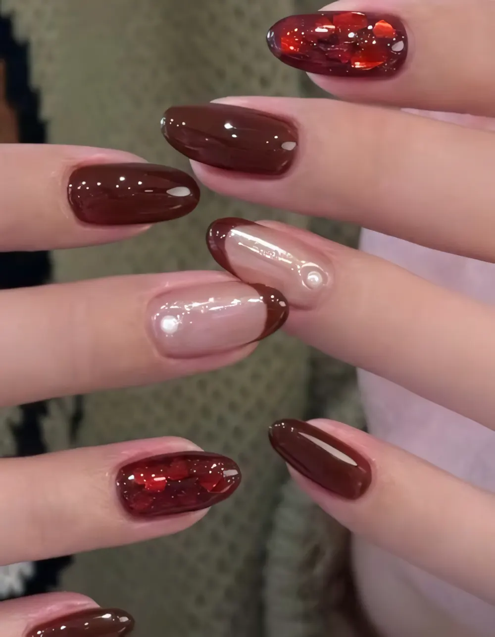 Tổng hợp 100+ mẫu nail màu đỏ cherry huyền bí tinh tế