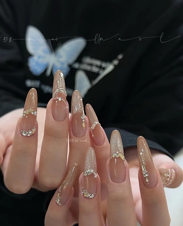 Top 100+ mẫu nail mắt mèo hồng thạch xinh xắn
